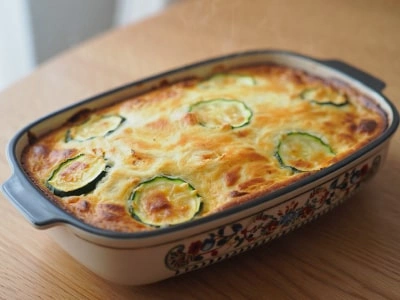 Запеканка из кабачков с куриным фаршем